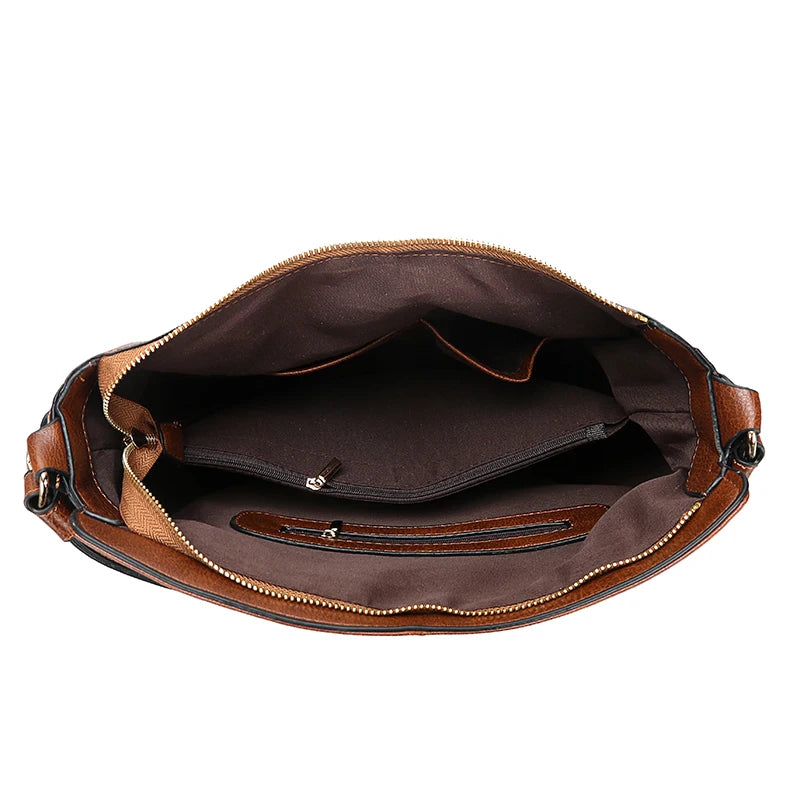 Elegant PU Leather Hobo Bag - Timeless Women's Tote