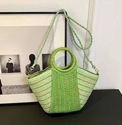 Elegant Straw Tote Bag - Versatile Designer Style