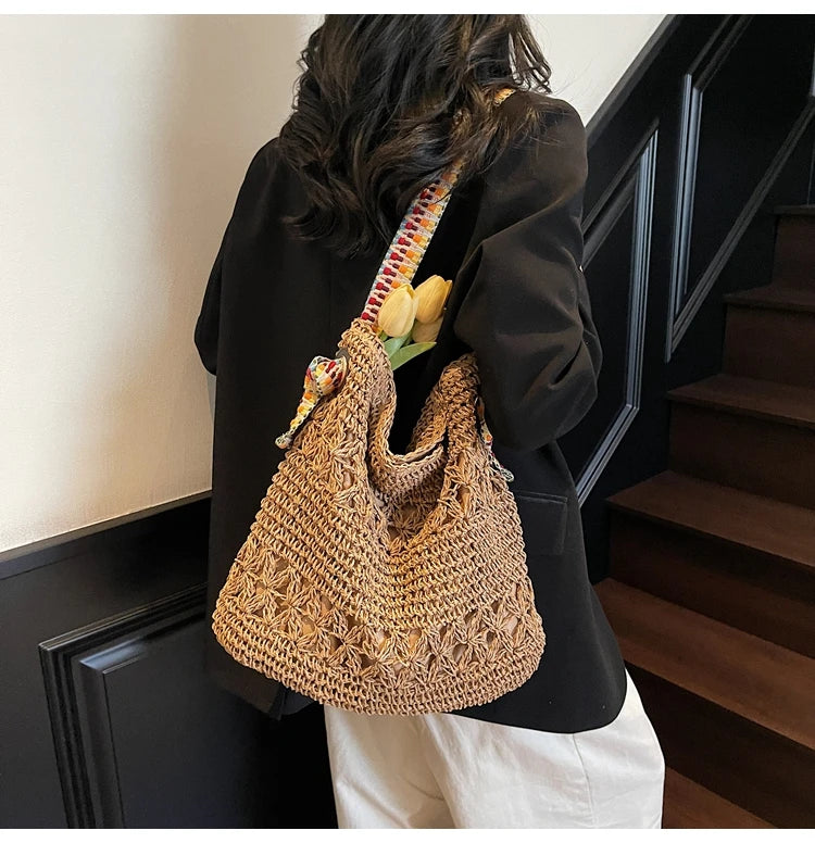Elegant Summer Woven Tote Bag for Women