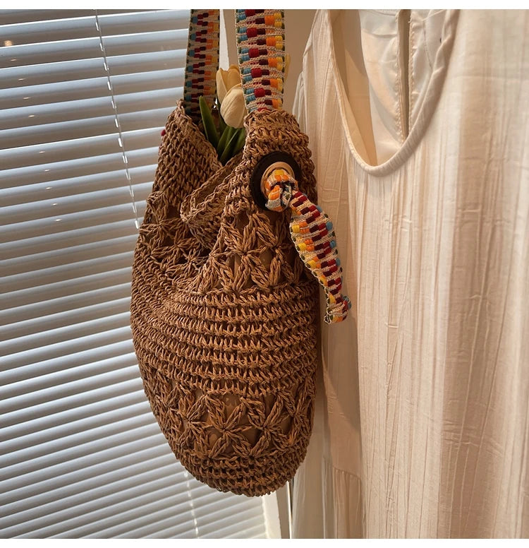 Elegant Summer Woven Tote Bag for Women