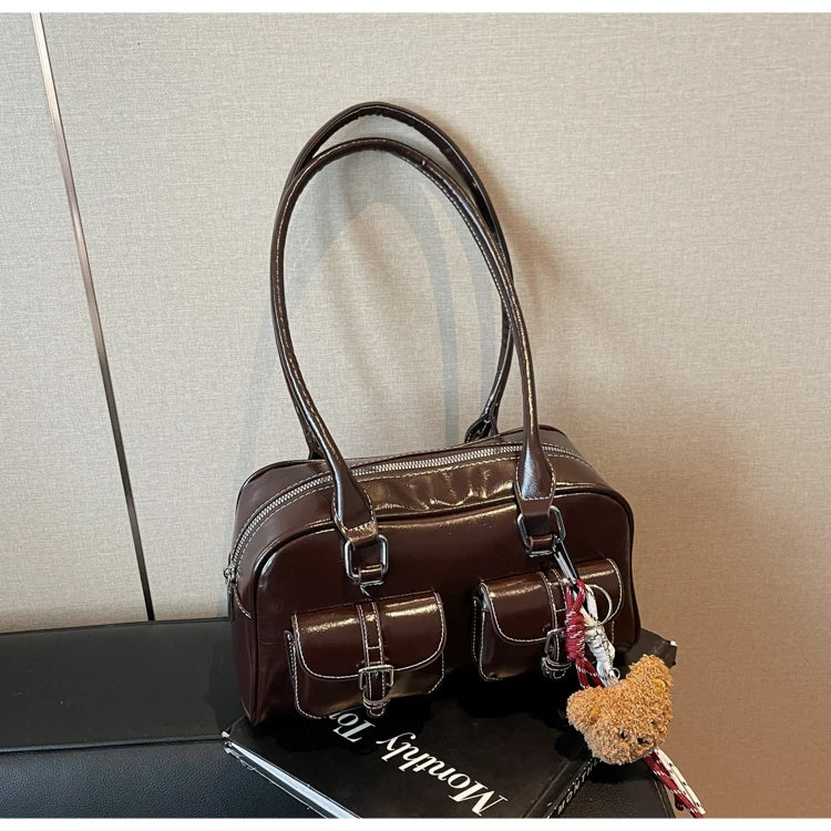 Elegance Boston Shoulder Bag - Soft PU Leather