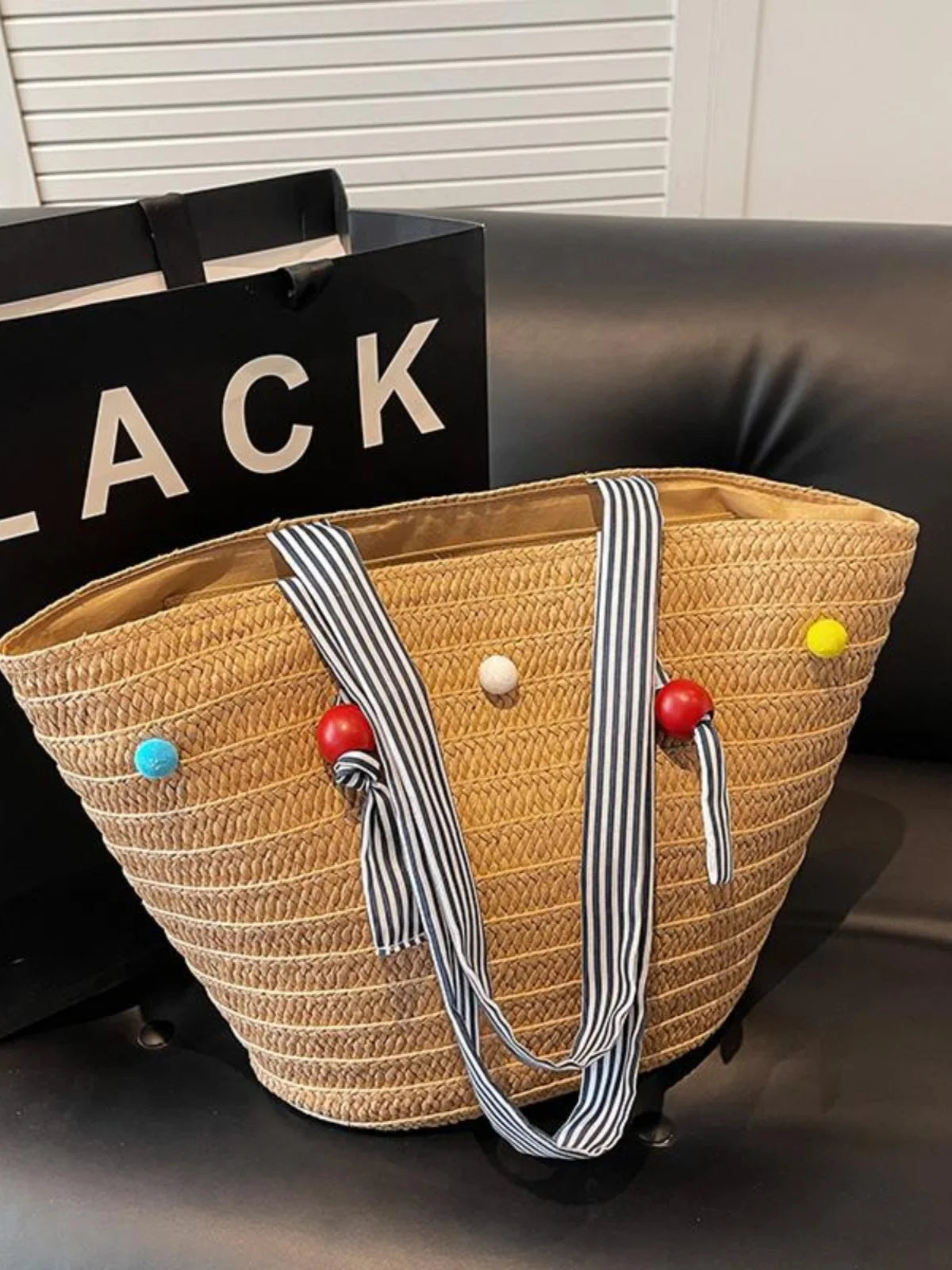 Elegance Woven Tote Bag - Chic & Versatile