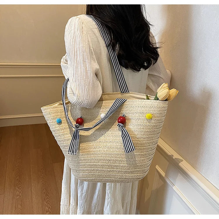 Elegance Woven Tote Bag - Chic & Versatile