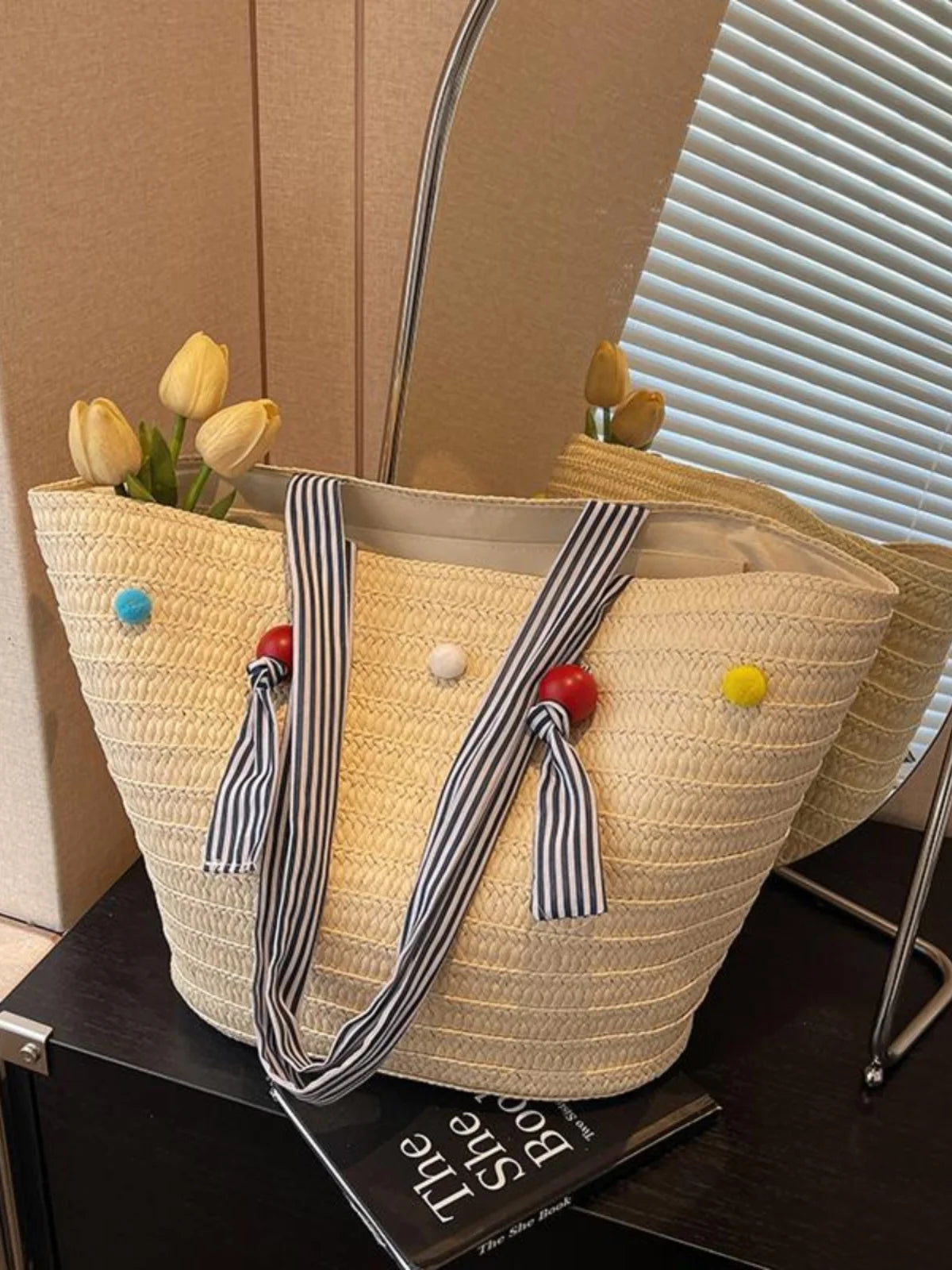 Elegance Woven Tote Bag - Chic & Versatile