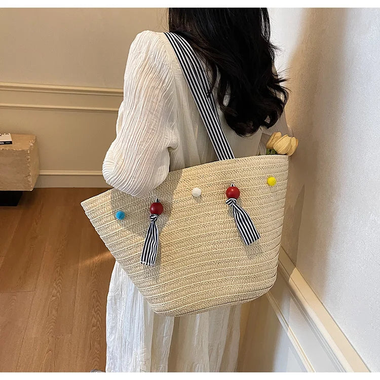 Elegance Woven Tote Bag - Chic & Versatile
