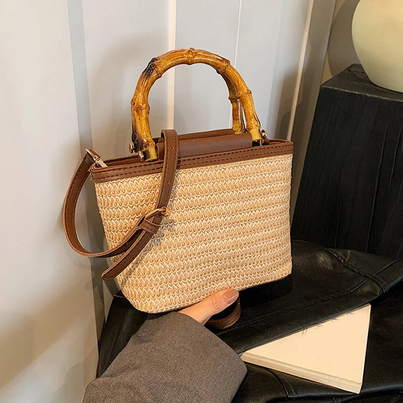 Exquisite Handwoven Straw Crossbody Bag