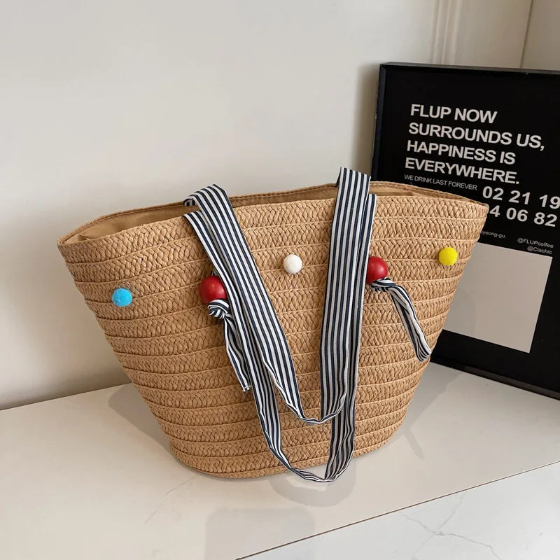 Elegance Woven Tote Bag - Chic & Versatile