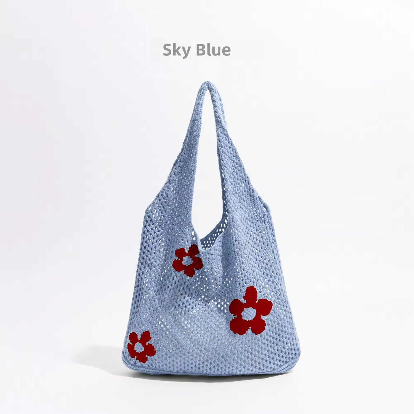 Elegance Woven Floral Tote - Versatile Canvas Handbag