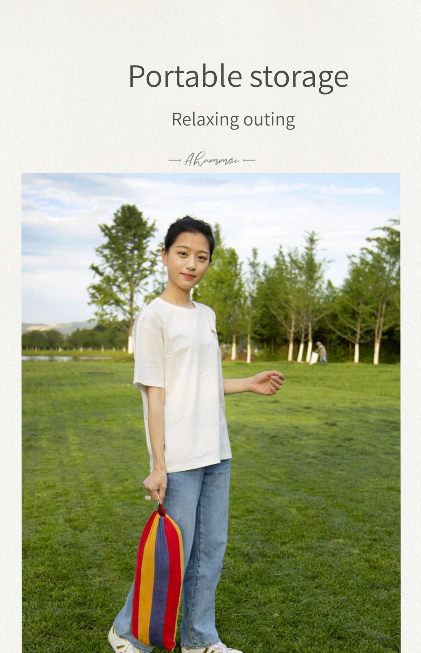 Single Double hammock 200X150cm outdoor anti-rollover canvas hammock swing mesh wooden stick double thickening
