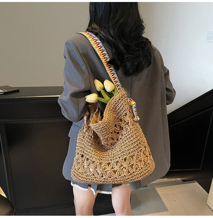 Elegant Summer Woven Tote Bag for Women