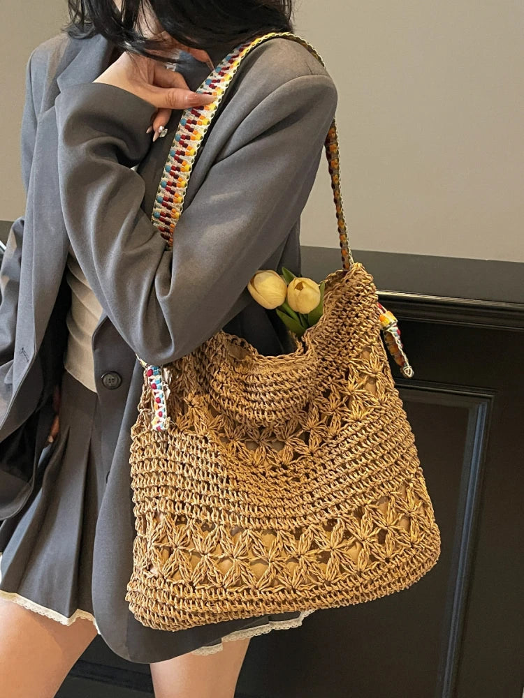 Elegant Summer Woven Tote Bag for Women
