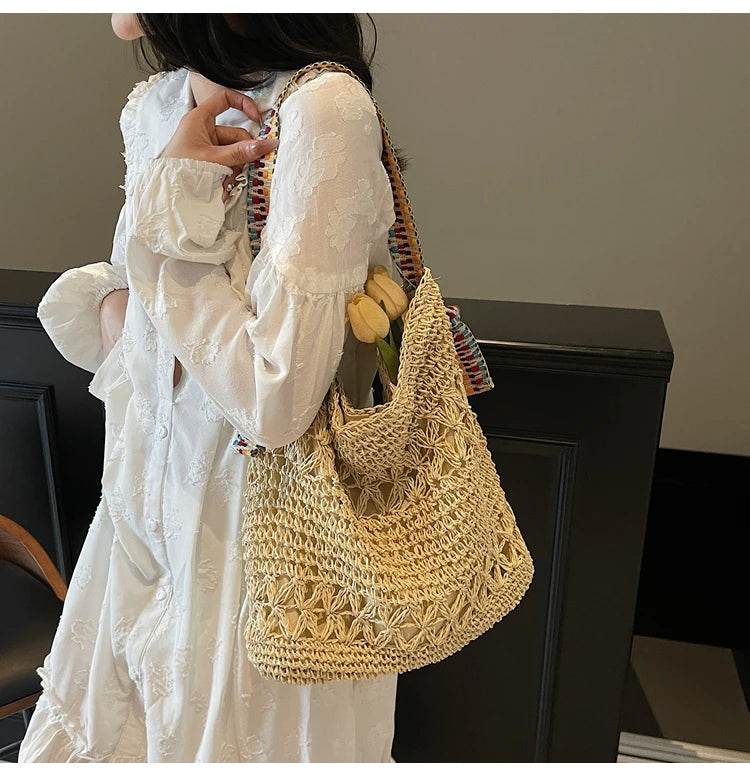 Elegant Summer Woven Tote Bag for Women