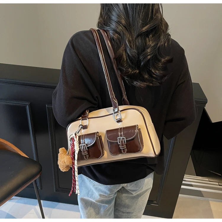 Elegance Boston Shoulder Bag - Soft PU Leather