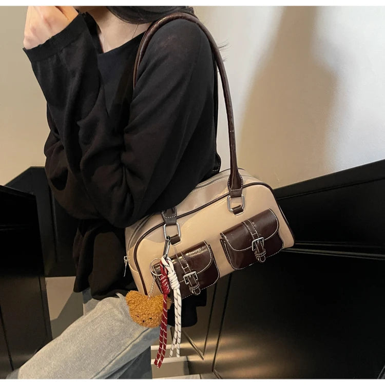 Elegance Boston Shoulder Bag - Soft PU Leather