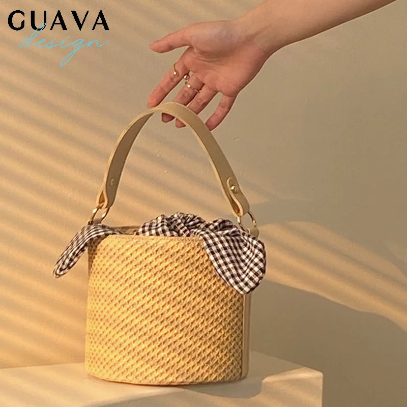 Elegant Woven Bohemian Straw Handbag
