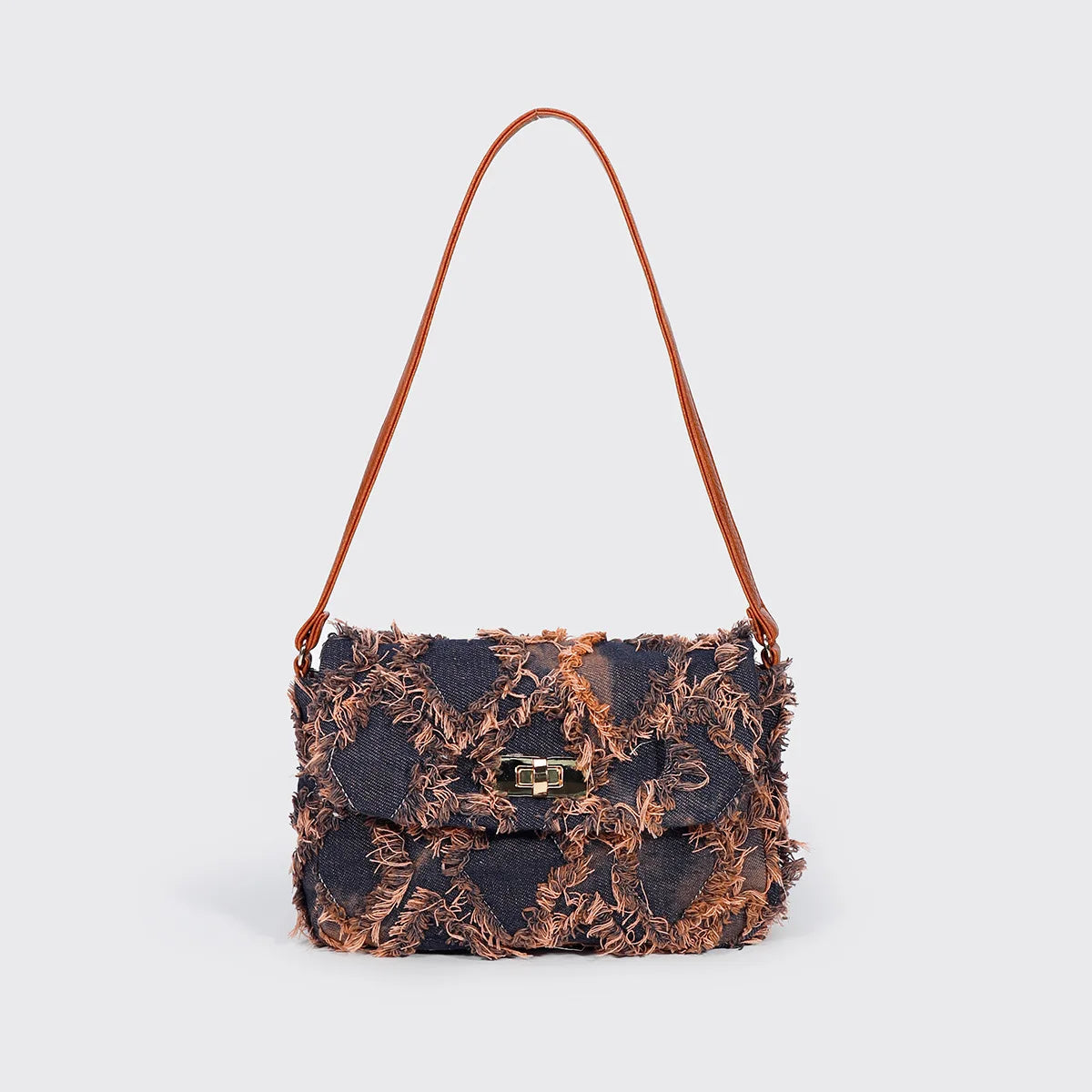 Exquisite Denim Tie-Dye Bucket Bag - Women's Elegance