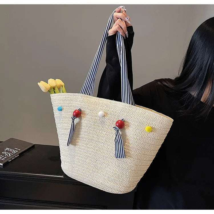 Elegance Woven Tote Bag - Chic & Versatile