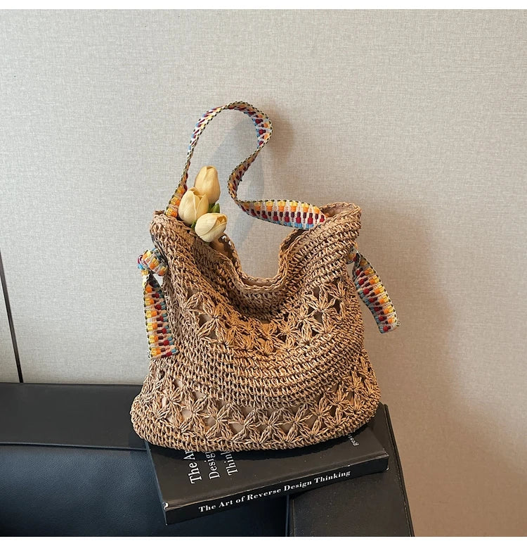 Elegant Summer Woven Tote Bag for Women
