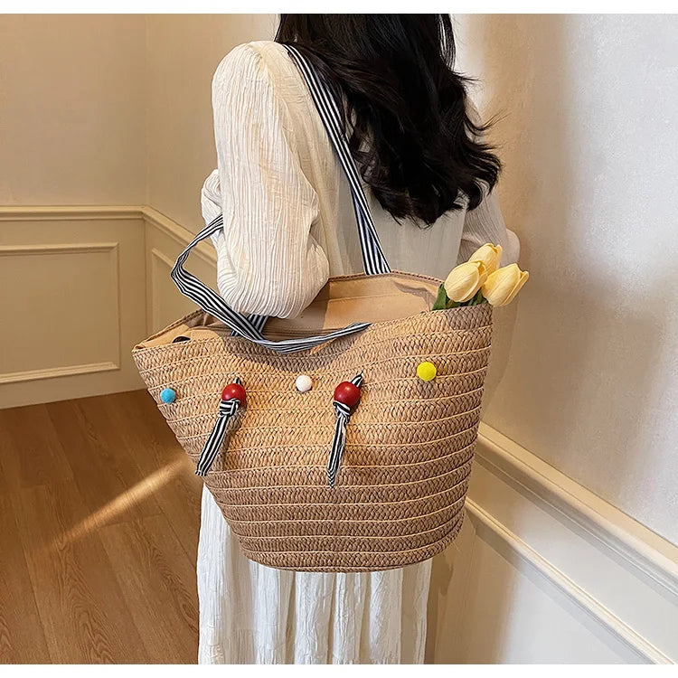 Elegance Woven Tote Bag - Chic & Versatile