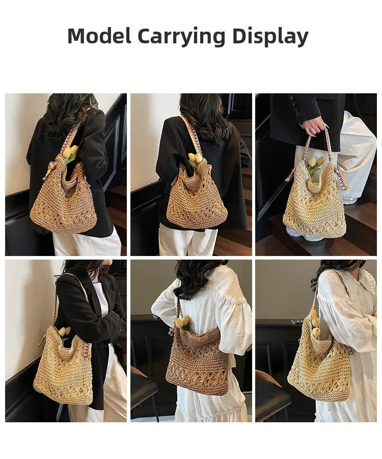 Elegant Summer Woven Tote Bag for Women