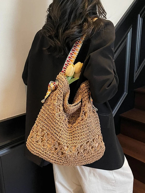 Elegant Summer Woven Tote Bag for Women