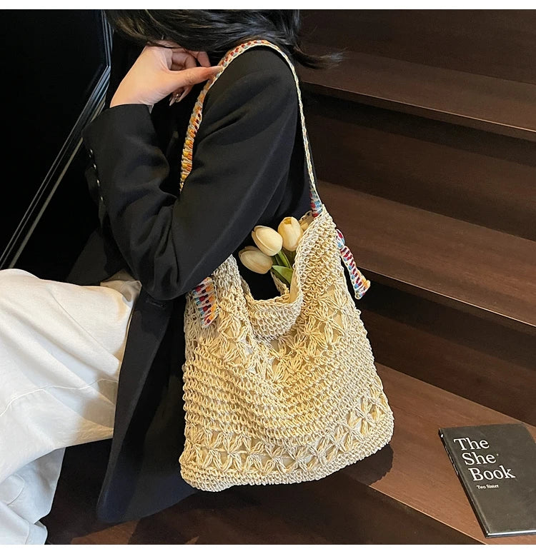 Elegant Summer Woven Tote Bag for Women