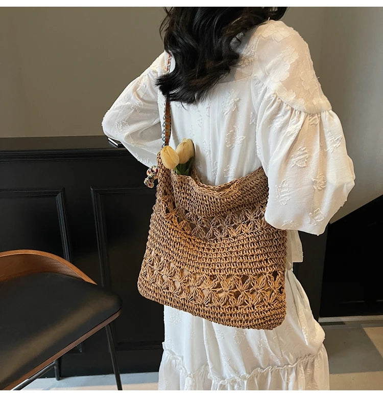Elegant Summer Woven Tote Bag for Women