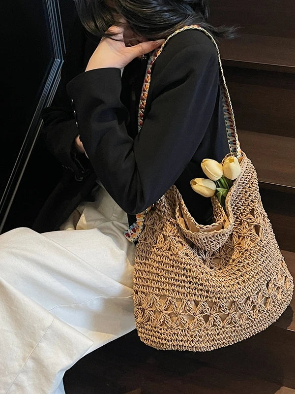 Elegant Summer Woven Tote Bag for Women