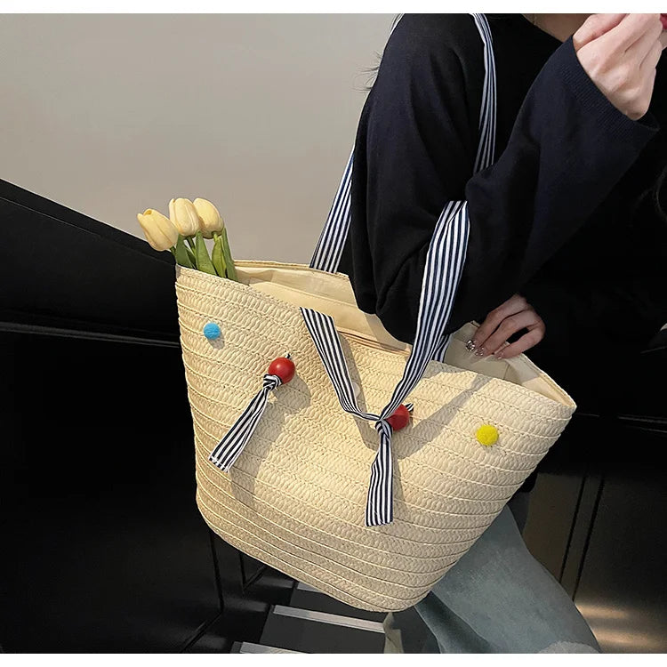 Elegance Woven Tote Bag - Chic & Versatile