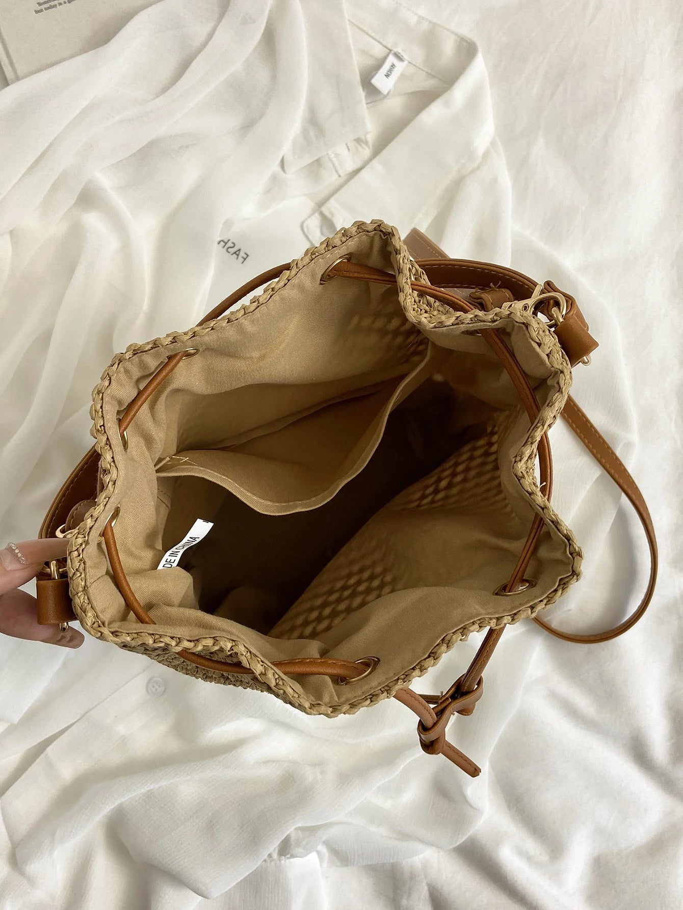 Elegance Woven Women's Straw Handbag