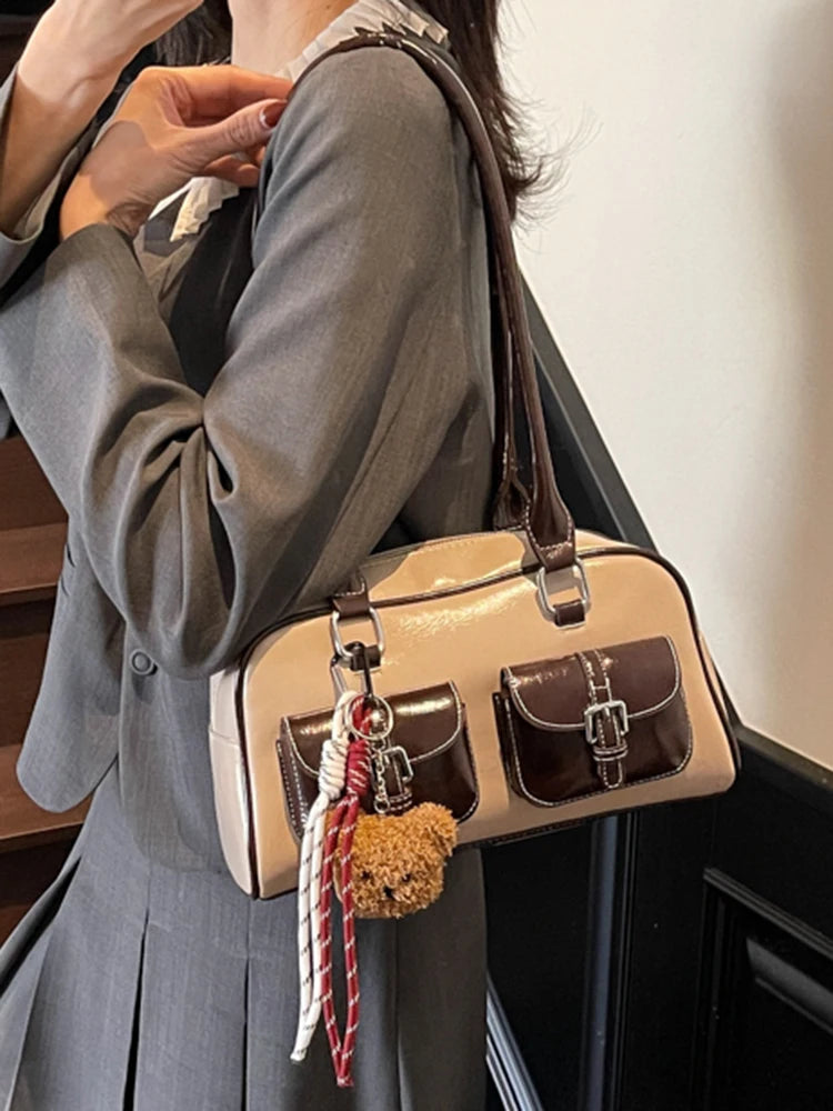 Elegance Boston Shoulder Bag - Soft PU Leather