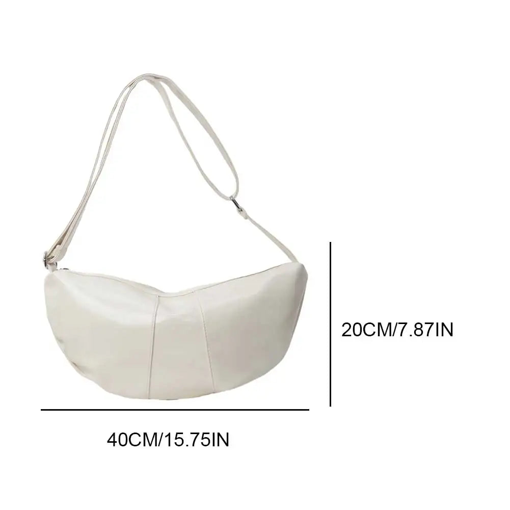 Exquisite Crescent PU Leather Crossbody Bag