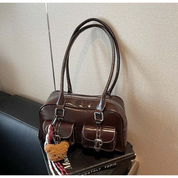 Elegance Boston Shoulder Bag - Soft PU Leather