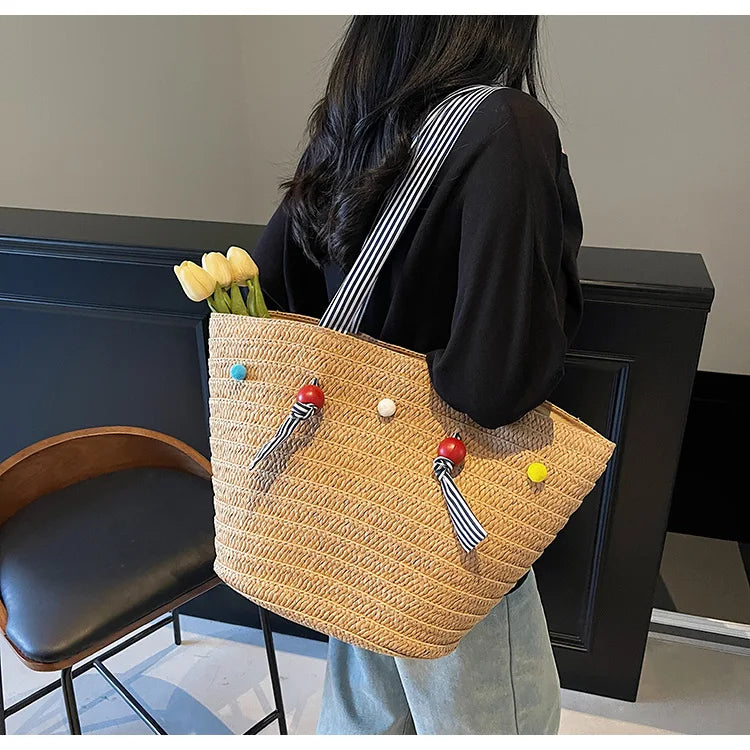 Elegance Woven Tote Bag - Chic & Versatile