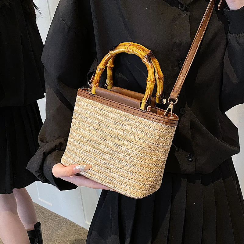Exquisite Handwoven Straw Crossbody Bag