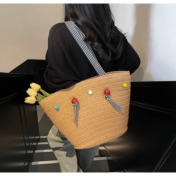 Elegance Woven Tote Bag - Chic & Versatile