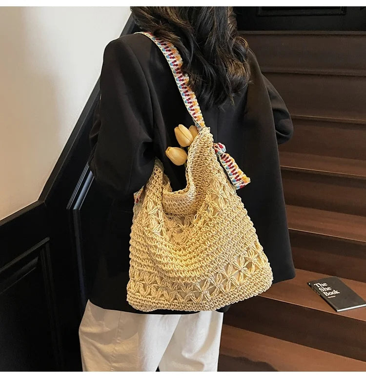 Elegant Summer Woven Tote Bag for Women