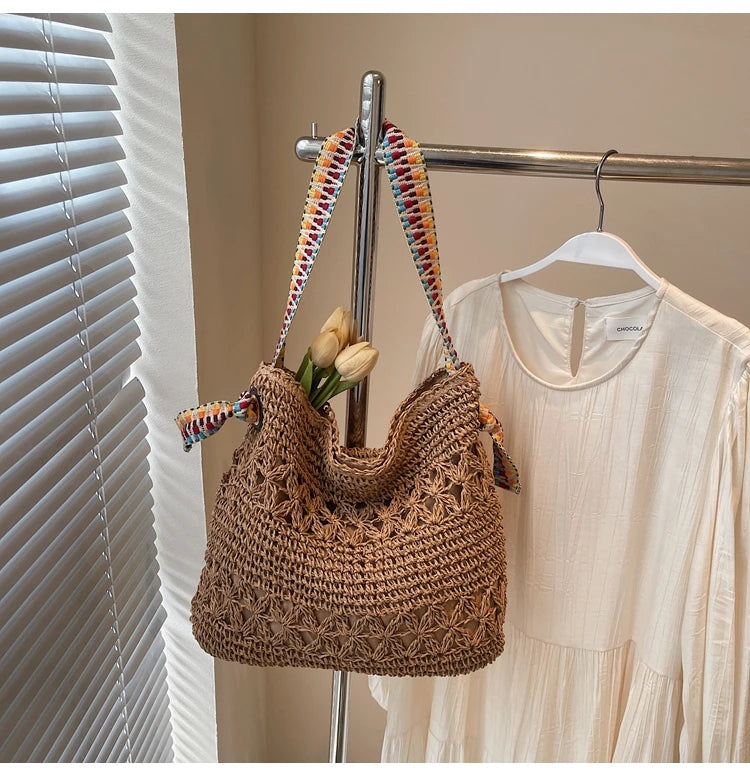Elegant Summer Woven Tote Bag for Women