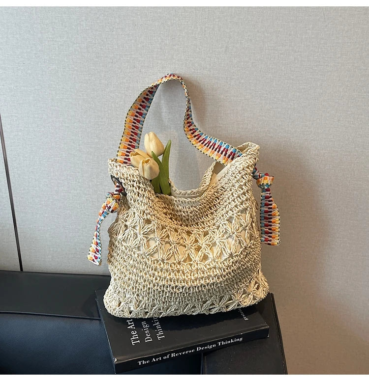 Elegant Summer Woven Tote Bag for Women