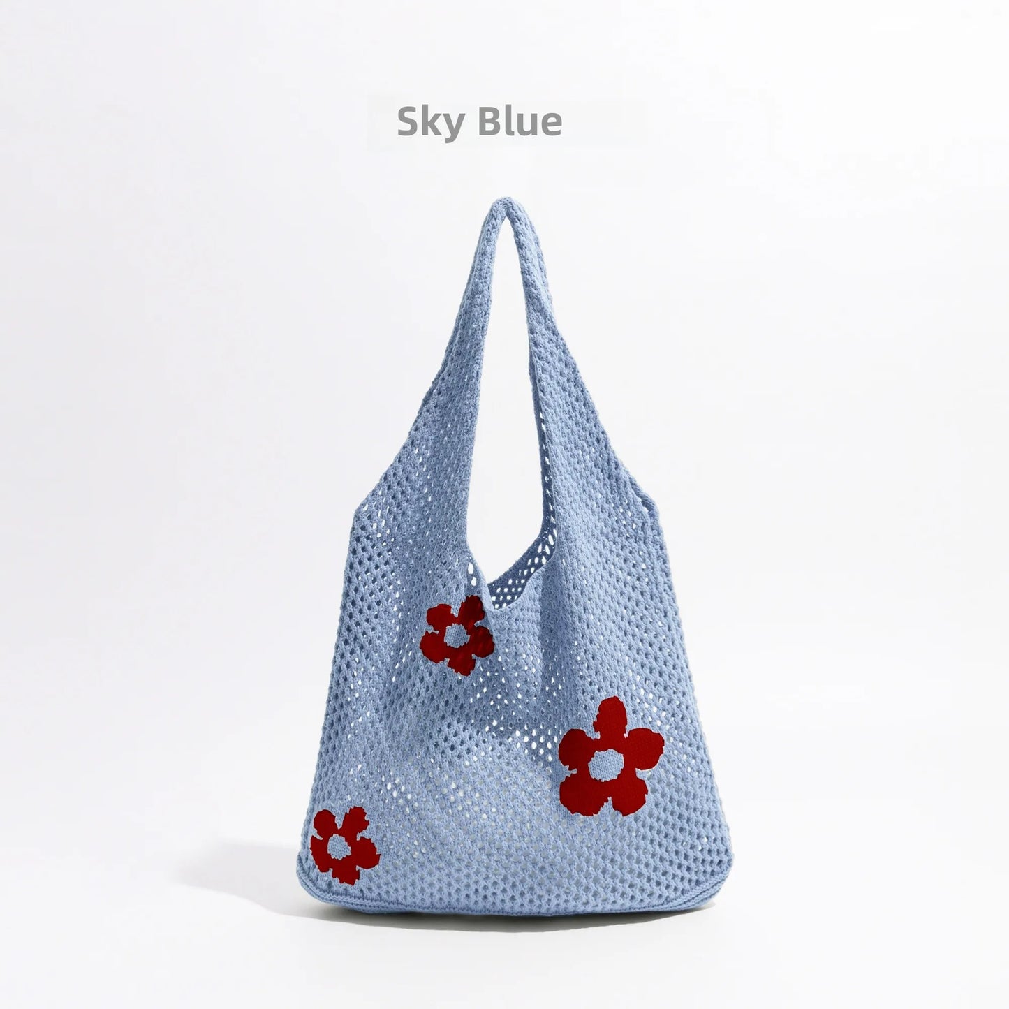 Elegance Woven Floral Tote - Versatile Canvas Handbag