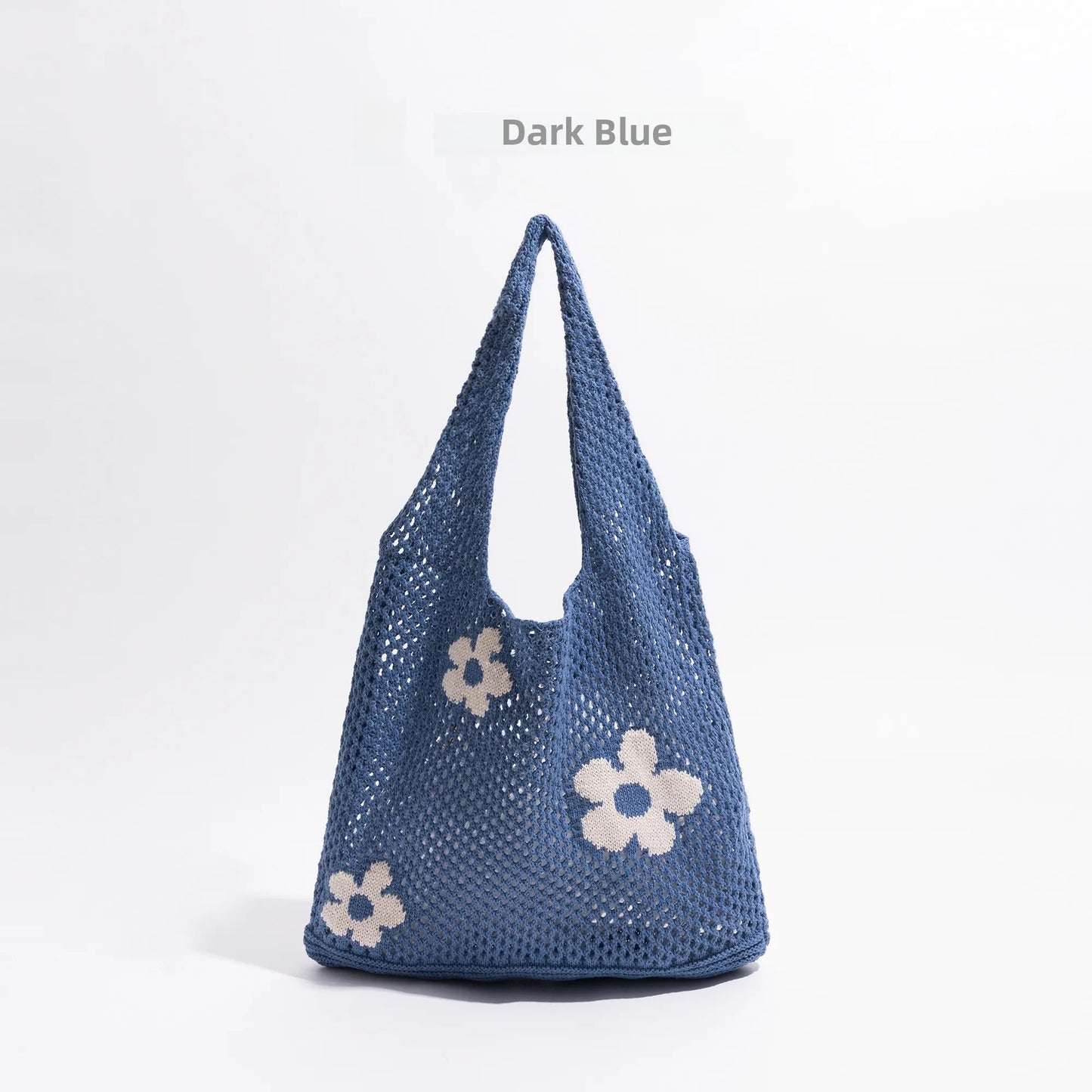 Elegance Woven Floral Tote - Versatile Canvas Handbag