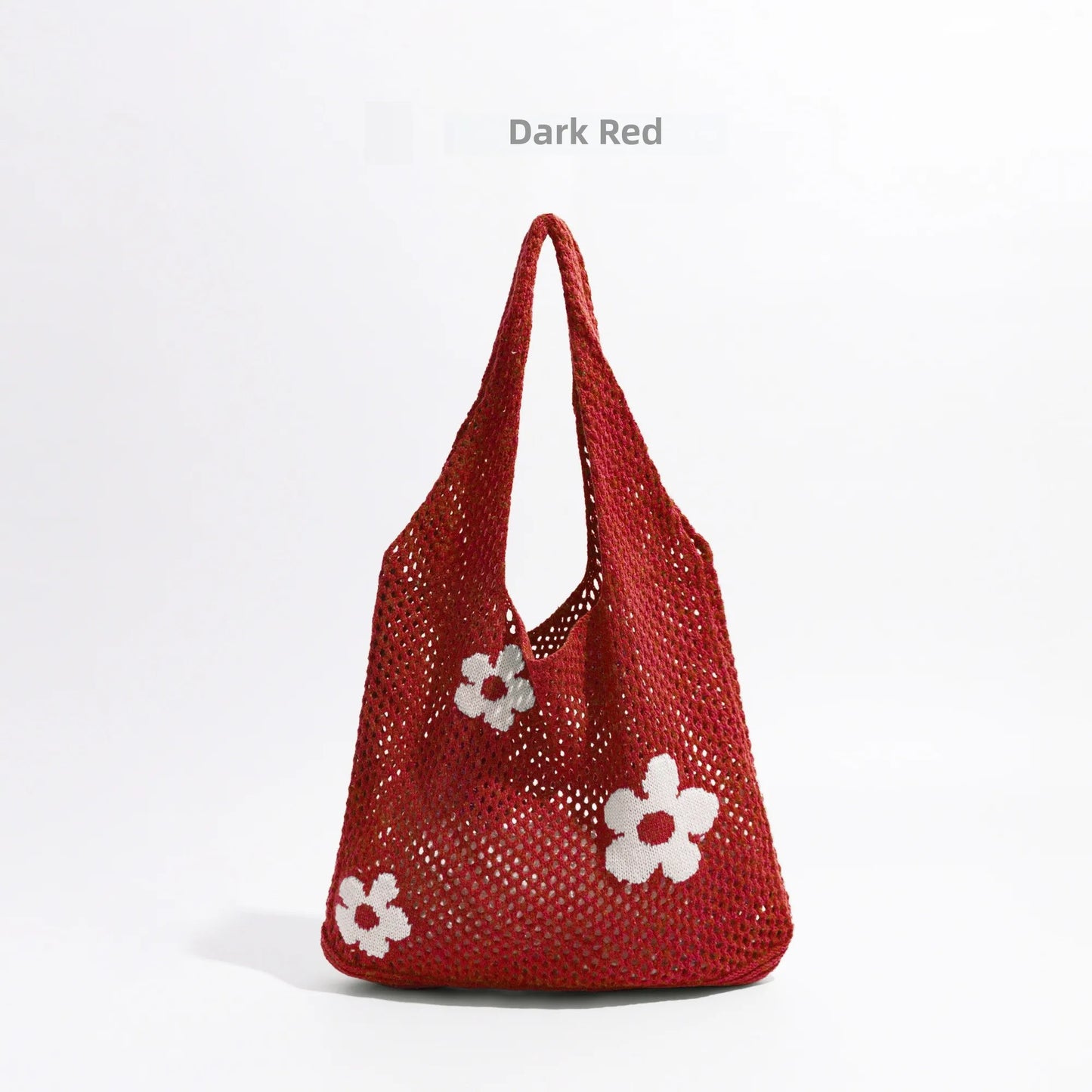 Elegance Woven Floral Tote - Versatile Canvas Handbag