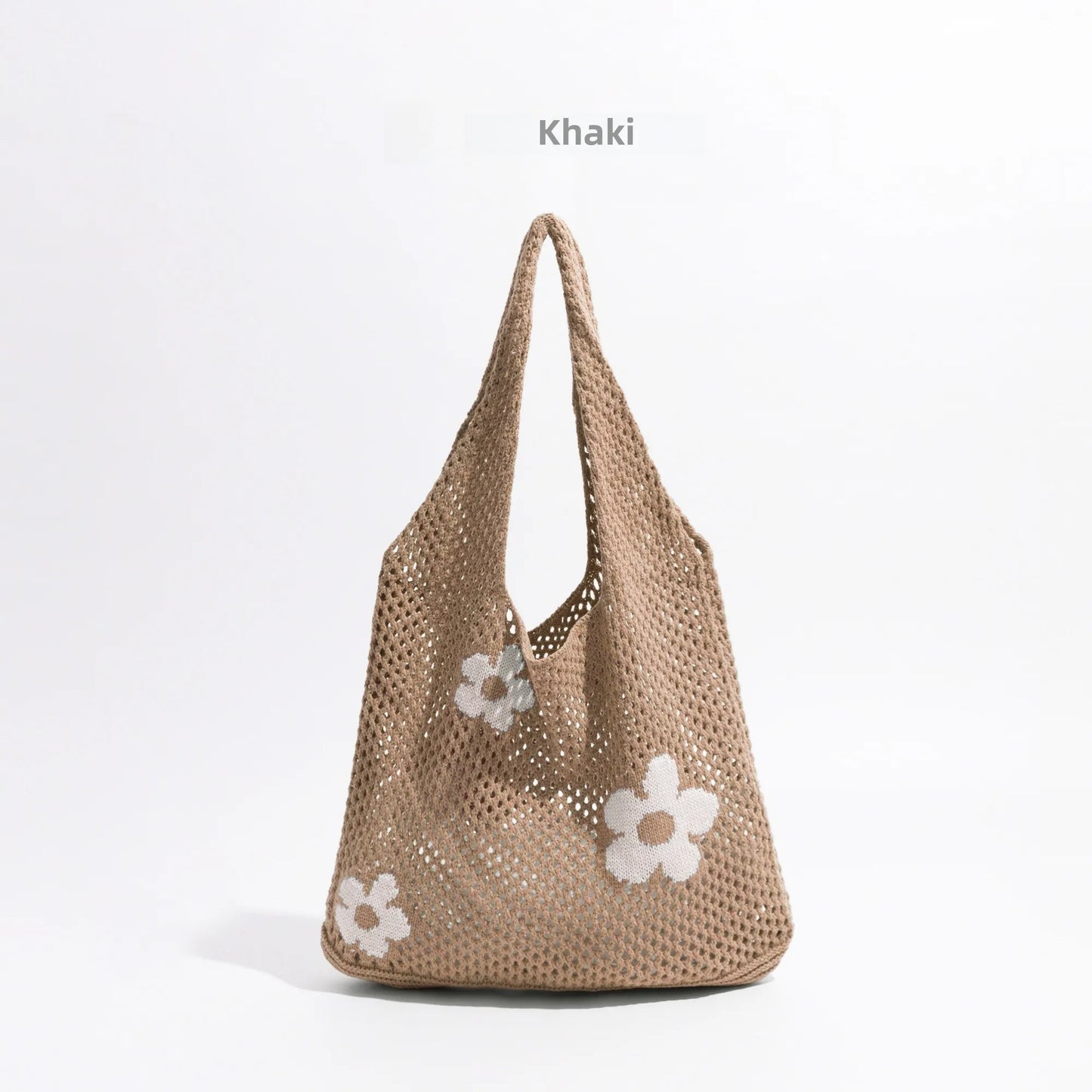 Elegance Woven Floral Tote - Versatile Canvas Handbag