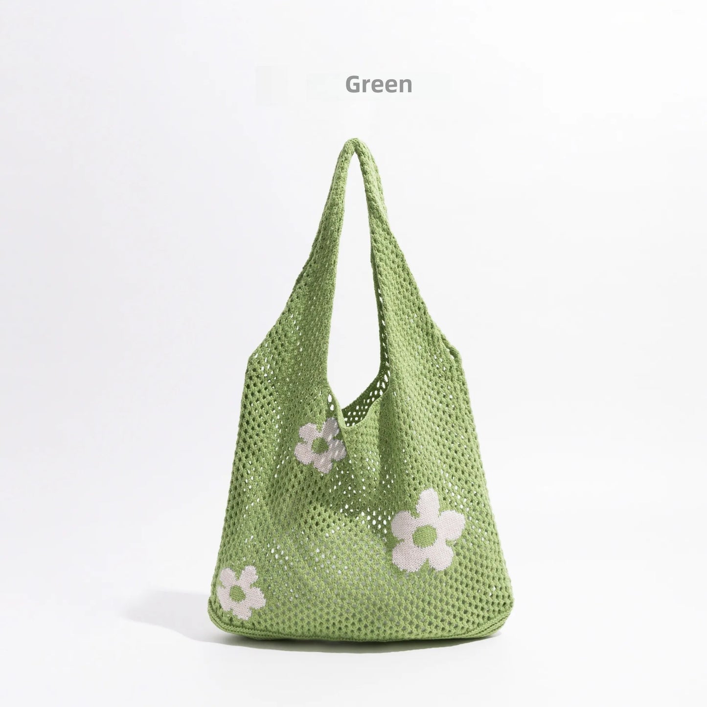 Elegance Woven Floral Tote - Versatile Canvas Handbag