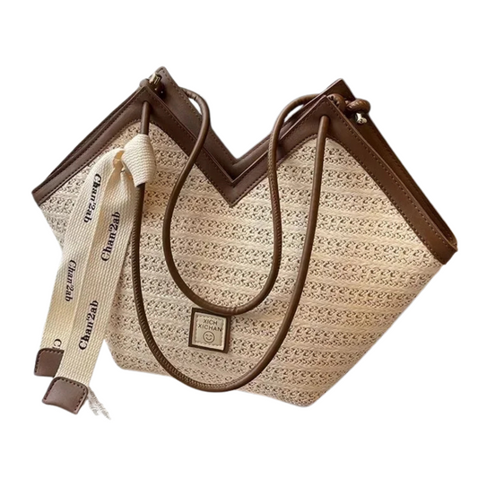 Exquisite Vintage Raffia Shoulder Bag