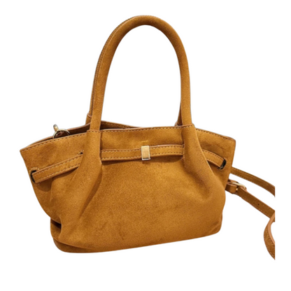 MOODS Burgundy Luxury Suede Handbag for Women
