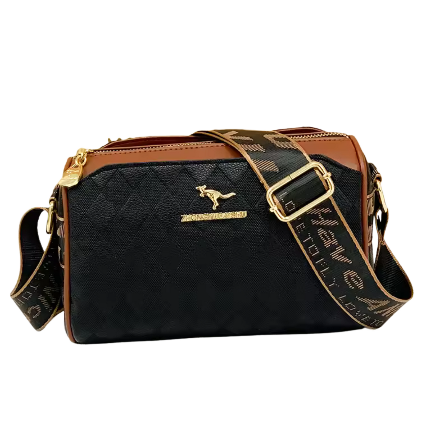 Exquisite Checkered Leather Women's Crossbody Bag