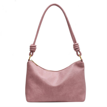 Exquisite Women's Leather Shoulder Bag - Geometric Elegance