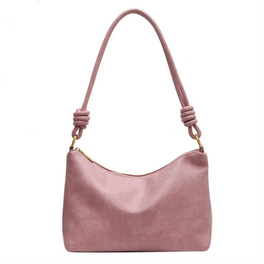 Exquisite Women's Leather Shoulder Bag - Geometric Elegance