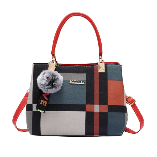 Exquisite Women's Luxury Handbag with Elegant Grid Design